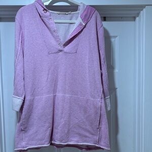 SOFT SURROUNDINGS Bali Beach Pullover Hood Sweatshirt with Kangaroo Pocket